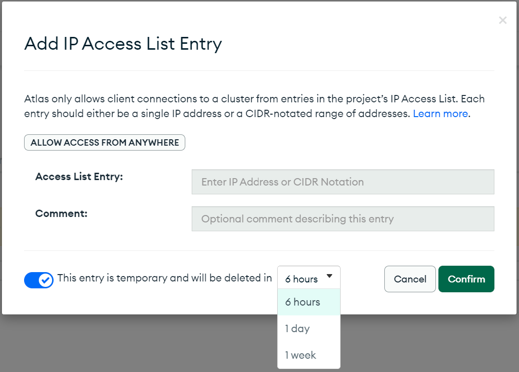 Add IP Access List Entry